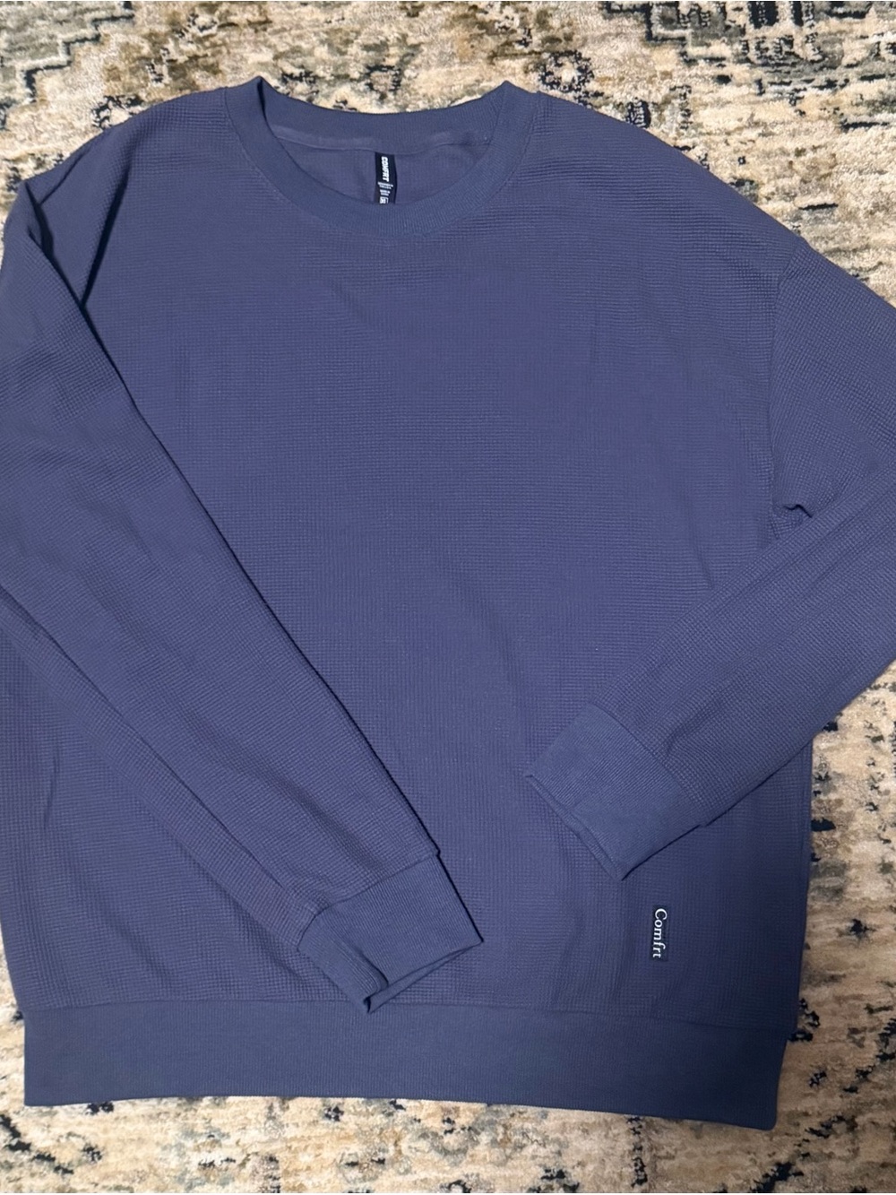 Comfrt Set w/ Crewneck Sweater & Pants - Navy Blue